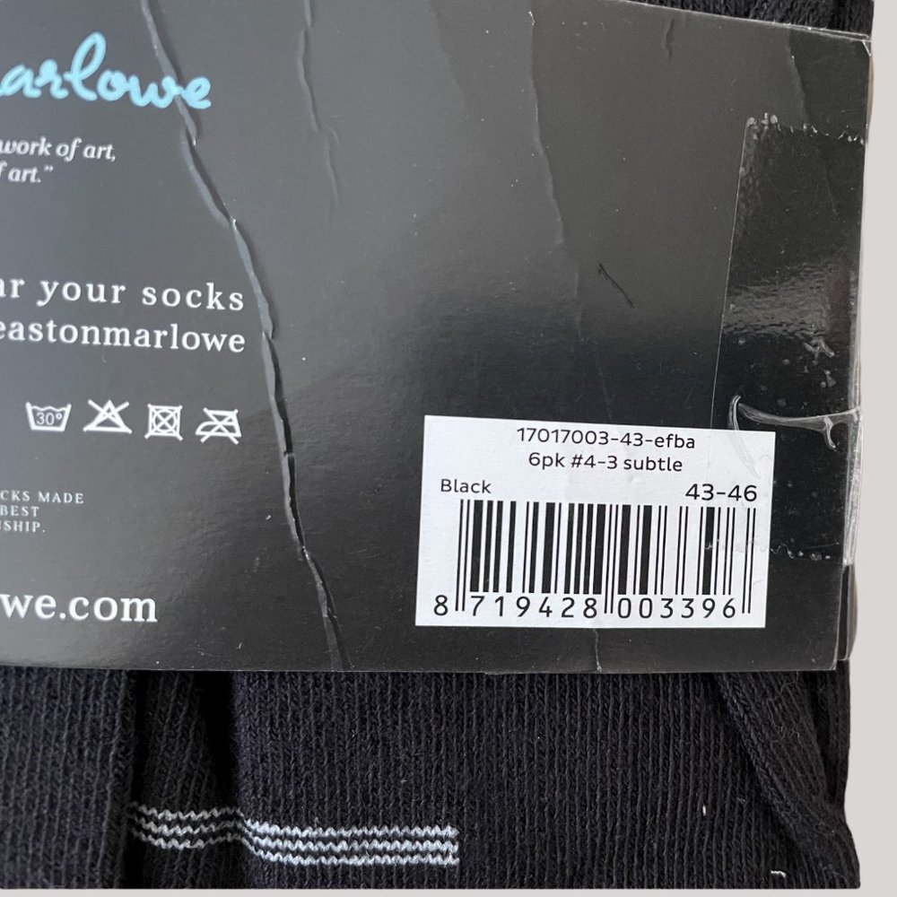 NWT Easton Marlowe Dress Socks Men's Socks Classic Patterned Black 10 - 13 - Picture 9 of 9
